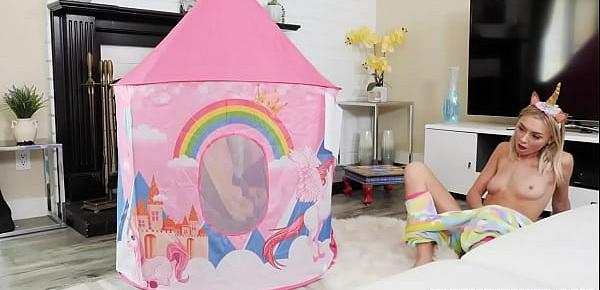  Chloe Temple catches her stepbrother masturbating in her play tent